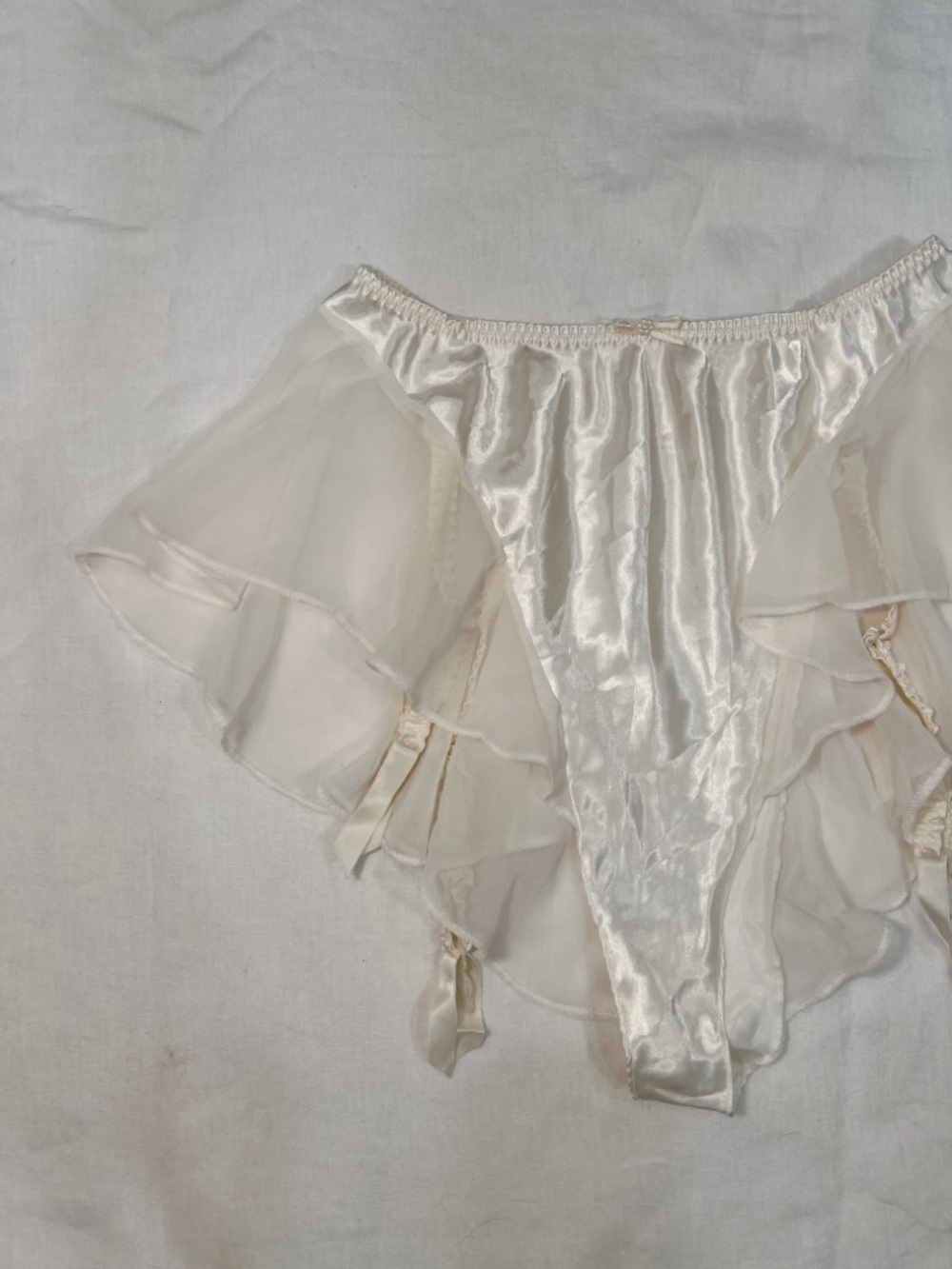 Vintage Bridal Victoria Secret High Waist Garter Belt Lingerie - Picture 11 of 16